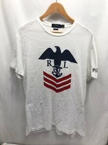 POLO RALPH LAUREN 半袖 Tシャツ メンズ M ホワイト プリント ポロ ラルフローレン 24052301