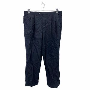 CHAPS チノパンツ W36 チャップス タック入り ウール ビッグサイズ ネイビー 古着卸 アメリカ仕入 2401-836