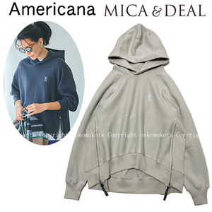 未使用 MICANA アメリカーナ mica&deal 別注 コラボ サイドZIP ジップ パーカー グレージュ マイカアンドディール Americana マイカーナ