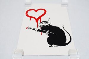 希少 WCP Banksy バンクシー LOVE RAT リプロダクション シルクスクリーン プリント 現代アート 限定品