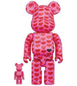 BE@RBRICK Pink Heart 100％ & 400％ medicom toy ベアブリック ピンク ハート メディコムトイ hide ヒデ X Japan Xジャパン ギター guitar