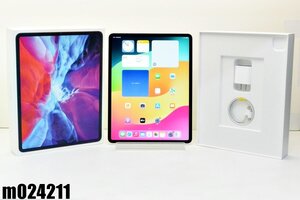 白ロム SIMフリー au SIM解 Apple iPad Pro 12.9inch(第4世代) Wi-Fi+Cellular 128GB OS17.5.1 シルバー MY3D2J/A 初期化済 【m024211】