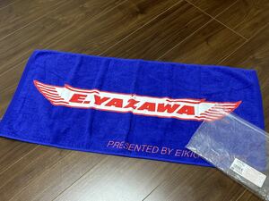 新品 当時物 矢沢永吉 YAZAWA コレクション 入手困難 ロゴ フェイスタオル ハネ 羽 ブルー レッド ホワイト 青 赤 白　グッズ