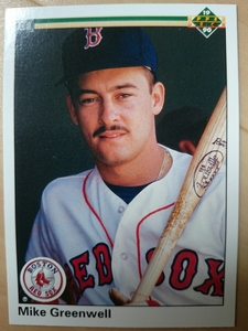 ★来日外国人 グリーンウェル 阪神タイガース MIKE GREENWELL UPPER DECK 1990 #354 MLB メジャーリーグ BOSTON RED SOX レッドソックス UD