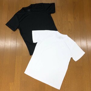 ●新品 ASICS アシックス 吸水速乾 ドライ Tシャツ 2点セット まとめ売り M 白 ホワイト×黒 ブラック 国内正規品 メンズ 紳士