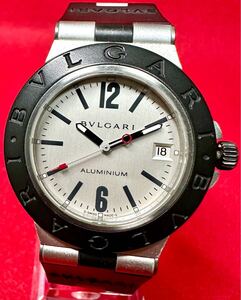 1円〜 Y ATモデル BVLGARI ブルガリ アルミニウム AL38TA シルバーダイヤル メンズ 自動巻き アンティーク ジャンク 時計 992650358