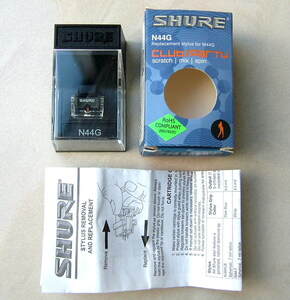 新品 元箱入 貴重 純正品 保証 SHURE シュアー M44G用 交換針 N44G フォノグラフ カートリッジ用 交換針 レコード針 正規品 M447 NOS M-44G