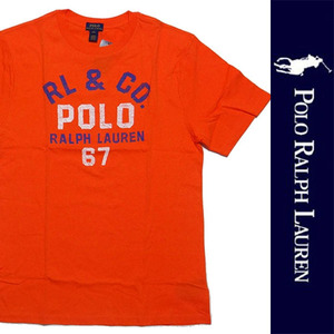 新品 POLO RALPH LAUREN BOYS S/S T-SHIRT ポロ ラルフローレン 半袖 Tシャツ ボーイズ オレンジ コットン カットソー XL 正規品 88-2