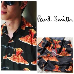 レア廃盤◇新品 50周年限定品 Paul Smith スパゲッティ柄 海パン メンズ　スイムショーツ 水着 スイムウェア ポールスミス