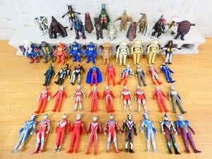 ◎(KR-03)ジャンク ウルトラヒーロー＆怪獣 ソフビ人形 500シリーズ 大量セット まとめて 約1.5kg セブン/ゼロ/カネゴンなど ＠80(12)