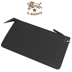 イルビゾンテ ポーチ 小物入れ レディース メンズ レザー 送料込 IL BISONTE SCA068 PI0005 BK255 新品