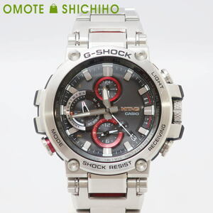 CASIO カシオ G-SHOCK G-ショック MTG-B1000D-1AJF スマートフォンリンク ステンレススチール ソーラー 電波 時計◆中古A+ランク