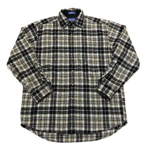 ペンドルトン PENDLETON ウール シャツ チェック 古着 黒 白 長袖シャツ