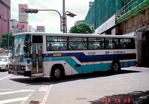 【 バス写真 Lサイズ 】 西鉄 懐かしのS型1987年式 ■ 4241北九州22か2089