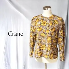 【美品】crane★クレイン★花柄★総柄★F★薄手★トップス★春夏★大人お洒落★