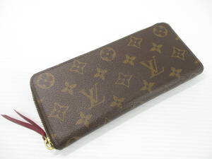 2411604-036 LOUIS VUITTON ルイヴィトン M60742 モノグラム ポルトフォイユクレマンス フューシャ ラウンドファスナー長財布