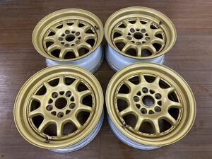 SPRINT HART スプリントハート15インチ 6.5JJ+35 7.5JJ +30 PCD 114.3/5H 中古4本　前後セット　旧車 再塗装品 深リム