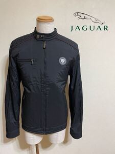 【美品】 JAGUAR ジャガー シングル ライダース ナイロン 中わた ジャケット トップス ブラック USサイズS ブラック 長袖 170/108C