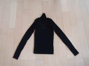 MADE IN ITALY WOOD FLEECE WOOL KNIT イタリア製 black 黒