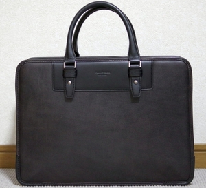 【美品】FUJITAKA フジタカ レザービジネスバッグ A4 厚マチ 黒