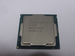 INTEL CPU Core i5 9500 6コア6スレッド 3.200GHZ SRF4B CPUのみ 起動確認済みです