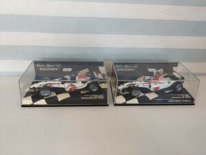 MINICHAMPS ミニチャンプス 1/43 B.A.R HONDA 007 A.DAVIDSON MALAYSIAN GP 2005 / honda 006 T.SATO JAPANESE GP 2004 ミニカー　☆レア