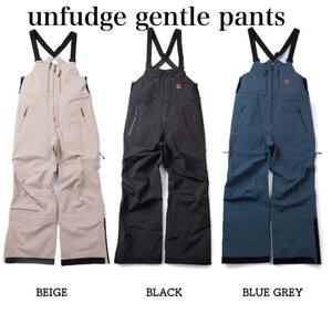 美品☆unfudgeアンファッジGENTLE PANTS スノーボードウエア　ビブパンツ　つなぎ　人気カラー