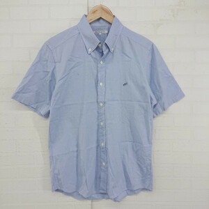 ◇ green label relaxing グリーンレーベル UNITED ARROWS ワンポイント 半袖 シャツ サイズL ブルー系 メンズ P