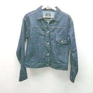 ◇ w closet ダブルクローゼット フロントボタン デニム ジャケット 長袖 ジージャン サイズF インディゴ レディース E