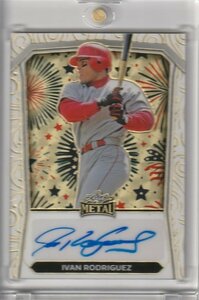 2024 LEAF Metal Ivan Rodriguez 1/1 1of1 IDA-IR1 直筆サインカード Auto