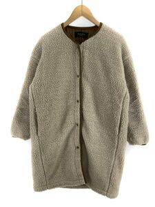 chocol raffine robe ショコラフィネローブ ボア コート sizeF/グレージュ ◆■ ☆ dlb8 レディース