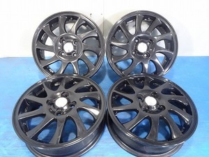 ◆ダイハツ純正【テーパーナット専用】◆15x4.5J +45 4穴 100 中古 アルミホイール 4本【福島発 送料無料】FUK-E15246 塗装品