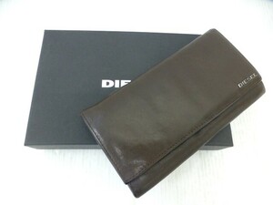 【36790】◆ファッション DIESEL/ディーゼル 長財布 二つ折り ブラウン 茶 現状品◆