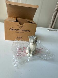 5O94 内未開封 Sherratt&Simpson シェラット＆シンプソン 英国 フィギュリン 置物 猫 Grey Tabby グレータビー ネコ 