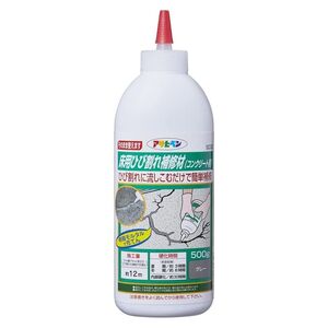 （まとめ買い）アサヒペン 床用ひび割れ補修材(コンクリート用) 500g グレー S032 〔×3〕