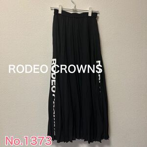 送料無料 匿名配送 RODEO CROWNS ロデオ サイドロゴ プリーツロングスカート