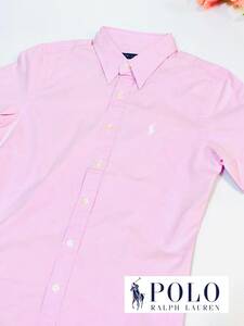 RALPH LAUREN　ラルフローレン　シンプル＆スタイリッシュ　半そでシャツ　ピンク　サイズ7　㈱インパクト21