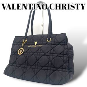 VALENTINO CHRISTY バレンティノクリスティ　ショルダーバッグ　トートバッグ　ナイロン　金ロゴ　