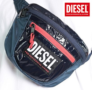 最終大処分特価！定価17,600円 新品 DIESEL(ディーゼル) ボディバッグ コーデッドナイロン (ネイビー系) 正規 おしゃれ 男女兼用