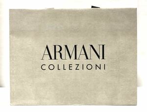 アルマーニ「ARMANI COLLEZIONI」ショッパー ① ショップ袋 紙袋 ブランド紙袋 33×25×11cm グレー