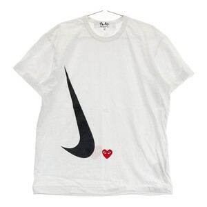 PLAY COMME des GARCONS プレイコムデギャルソン ×NIKE 半袖Tシャツ ホワイト系 XL [240101292256] メンズ