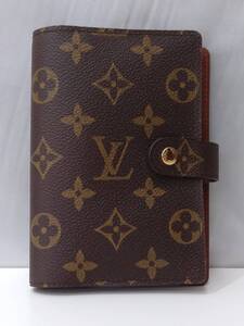 LOUIS VUITTON ルイヴィトン モノグラム アジェンダPM CA0062 6穴 手帳カバー スケジュール帳 茶色 ブラウン