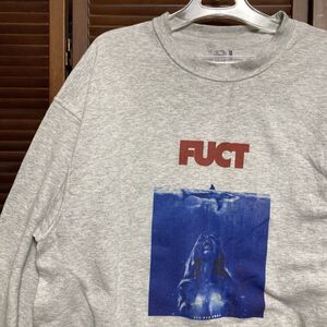 1スタ 再落無し AXJE グレー ストリート スウェット FUCT ファクト イラスト 90s 00s ビンテージ アメリカ 古着 卸 仕入れ