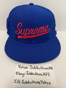 【新品】 Supreme CURSIVE NEW ERA 7 1/4 5 Panel Snapback　シュプリーム　Box Logo rare new キャップ ブルー　帽子　希少