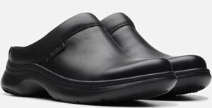 Clarks クラークス プロ 25cm PRO クロッグ 軽量 ミュール ローファー フラット レザー ブラック エフォートレス スニーカー RRR218