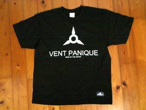 ☆美品☆ベントパニクー【VENT PANIQUE】ロゴプリント コットン半袖Tシャツ M 黒 ブラック