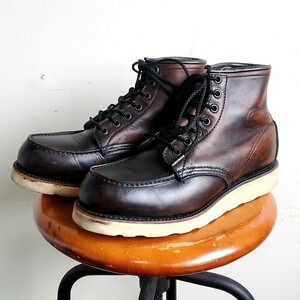 993◆犬刻印 97年製 レッドウィング REDWING 875 アイリッシュセッターブーツ 6D 24㎝位 茶 モックトゥ 中古 USED 黒染