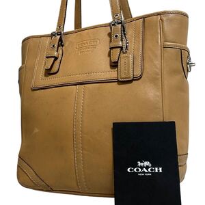 1円～【入手困難品】定価10万円 コーチ COACH トートバッグ ビジネスバッグ ブリーフケース 2way レザー メンズ レディース ブラウン