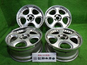 中古 18インチ 18×8J/9J 4穴/5穴マルチ シュティッヒ エボリューション 社外 アルミホイール 4本 激レア！ ドリフト 修理ベース ジャンク