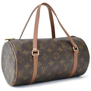 1円 ◆定価10万 美品 LOUIS VUITTON ルイヴィトン ハンドバッグ パピヨン26 M51386 モノグラム ブラウン◆E.Cmio.pD-14